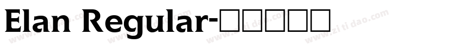 Elan Regular字体转换